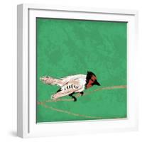 Birds On Branch-Jace Grey-Framed Art Print