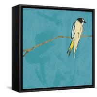 Birds On Branch-Jace Grey-Framed Stretched Canvas