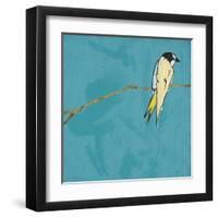 Birds On Branch-Jace Grey-Framed Art Print