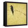 Birds On Branch-Jace Grey-Framed Stretched Canvas