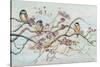 Birds On Cherry Blossom Branch-Patricia Pinto-Stretched Canvas