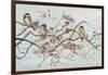 Birds On Cherry Blossom Branch-Patricia Pinto-Framed Art Print