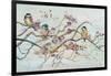 Birds On Cherry Blossom Branch-Patricia Pinto-Framed Art Print