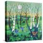 Birds on the Common, 2021 (acrylics on canvas)-Lisa Graa Jensen-Stretched Canvas