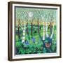 Birds on the Common, 2021 (acrylics on canvas)-Lisa Graa Jensen-Framed Giclee Print