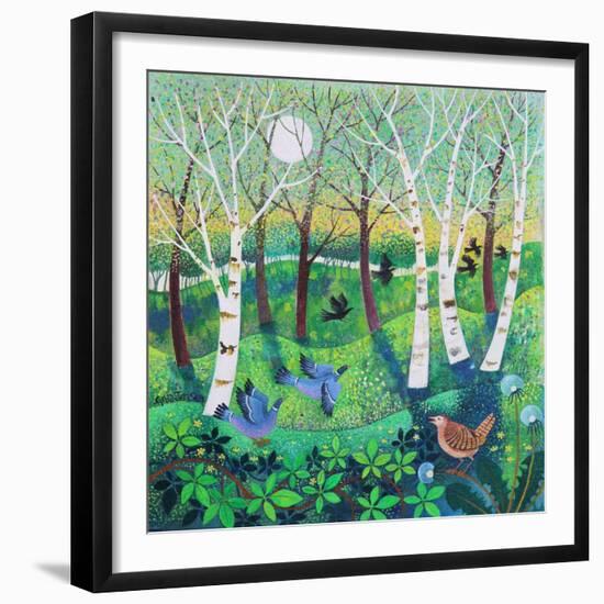 Birds on the Common, 2021 (acrylics on canvas)-Lisa Graa Jensen-Framed Giclee Print