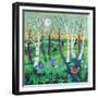 Birds on the Common, 2021 (acrylics on canvas)-Lisa Graa Jensen-Framed Giclee Print