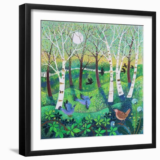 Birds on the Common, 2021 (acrylics on canvas)-Lisa Graa Jensen-Framed Giclee Print