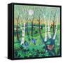 Birds on the Common, 2021 (acrylics on canvas)-Lisa Graa Jensen-Framed Stretched Canvas