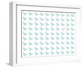 Birds Seamless Pattern-Sira Anamwong-Framed Art Print