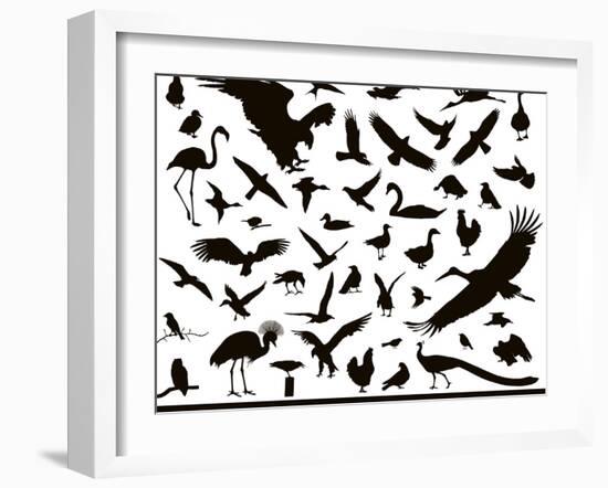 Birds Set-vadimmmus-Framed Art Print