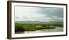 Birds taking flight along bank of Kaladan River, Rakhine State, Myanmar-null-Framed Photographic Print