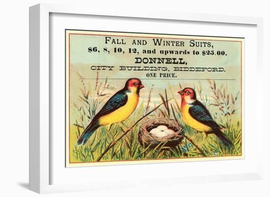 Birds Watching Nest-null-Framed Art Print