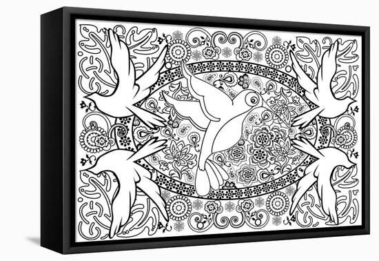 Birds-Art House Design-Framed Stretched Canvas