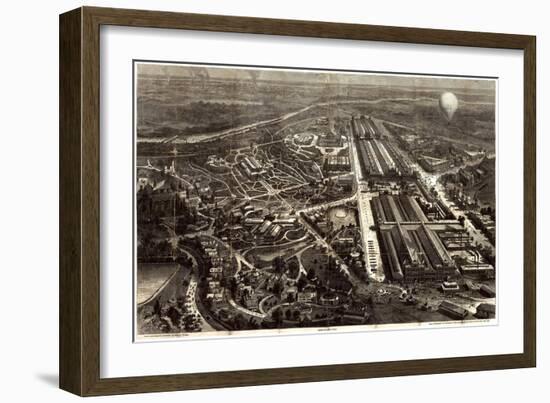 Birdseye Map Of The Centennial Exhibition At Philadelphia In 1876-Vintage Lavoie-Framed Giclee Print