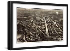 Birdseye Map Of The Centennial Exhibition At Philadelphia In 1876-Vintage Lavoie-Framed Giclee Print