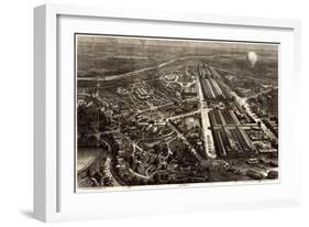 Birdseye Map Of The Centennial Exhibition At Philadelphia In 1876-Vintage Lavoie-Framed Giclee Print