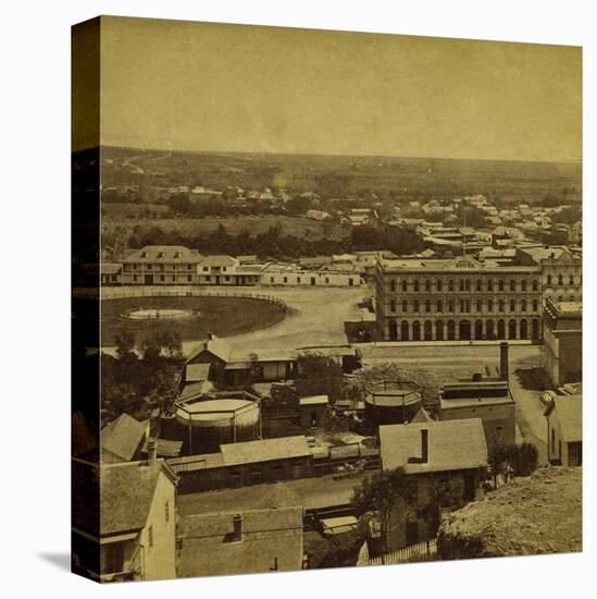 Birdseye View "Los Angeles' California Ca 1870's With Pico House-H.T. Payne-Stretched Canvas