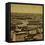 Birdseye View "Los Angeles' California Ca 1870's With Pico House-H.T. Payne-Framed Stretched Canvas