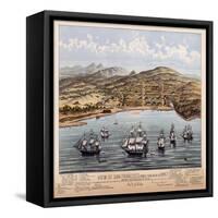 Birdseye View Of San Francisco 1847-Vintage Lavoie-Framed Stretched Canvas