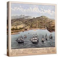 Birdseye View Of San Francisco 1847-Vintage Lavoie-Stretched Canvas