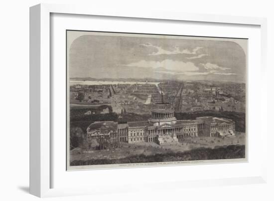 Birdseye View of the City of Washington, with the Capitol in the Foreground-George Henry Andrews-Framed Giclee Print