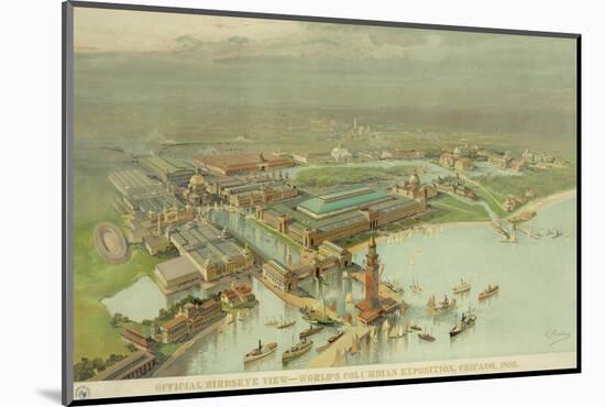 Birdseye View. World's Columbian Exposition, Chicago, 1893-null-Mounted Photo