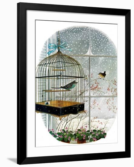 "Birdtalk," January 6, 1962-Gyo Fujikawa-Framed Giclee Print