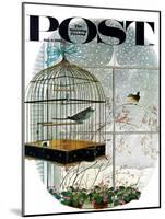 "Birdtalk," Saturday Evening Post Cover, January 6, 1962-Gyo Fujikawa-Mounted Giclee Print