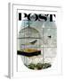 "Birdtalk," Saturday Evening Post Cover, January 6, 1962-Gyo Fujikawa-Framed Giclee Print