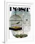 "Birdtalk," Saturday Evening Post Cover, January 6, 1962-Gyo Fujikawa-Framed Giclee Print