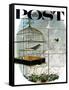 "Birdtalk," Saturday Evening Post Cover, January 6, 1962-Gyo Fujikawa-Framed Stretched Canvas