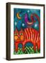 Birdy Got My Tail Kitty-Wyanne-Framed Giclee Print