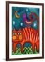 Birdy Got My Tail Kitty-Wyanne-Framed Giclee Print