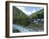 Birethanti Village, and Modi River Valley, Annapurna Sanctuary Region, Himalayas, Nepal, Asia-Peter Barritt-Framed Photographic Print