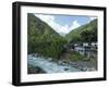 Birethanti Village, and Modi River Valley, Annapurna Sanctuary Region, Himalayas, Nepal, Asia-Peter Barritt-Framed Photographic Print