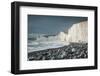 Birling Gap and the Seven Sisters chalk cliffs, East Sussex, South Downs National Park, England-Ben Pipe-Framed Photographic Print