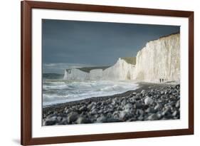 Birling Gap and the Seven Sisters chalk cliffs, East Sussex, South Downs National Park, England-Ben Pipe-Framed Photographic Print