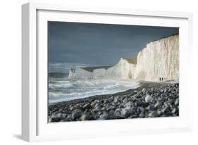 Birling Gap and the Seven Sisters chalk cliffs, East Sussex, South Downs National Park, England-Ben Pipe-Framed Photographic Print