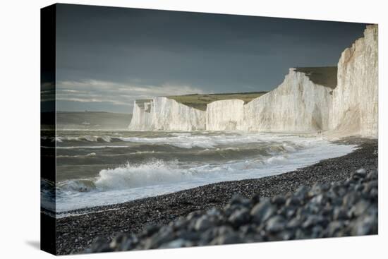 Birling Gap and the Seven Sisters chalk cliffs, East Sussex, South Downs National Park, England-Ben Pipe-Stretched Canvas