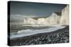 Birling Gap and the Seven Sisters chalk cliffs, East Sussex, South Downs National Park, England-Ben Pipe-Stretched Canvas