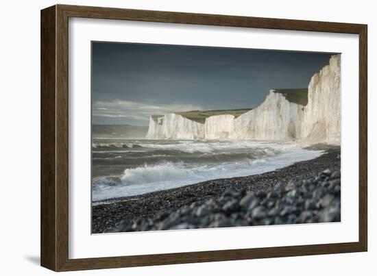 Birling Gap and the Seven Sisters chalk cliffs, East Sussex, South Downs National Park, England-Ben Pipe-Framed Photographic Print