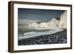 Birling Gap and the Seven Sisters chalk cliffs, East Sussex, South Downs National Park, England-Ben Pipe-Framed Photographic Print