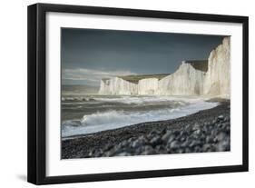 Birling Gap and the Seven Sisters chalk cliffs, East Sussex, South Downs National Park, England-Ben Pipe-Framed Photographic Print