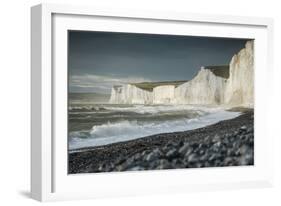 Birling Gap and the Seven Sisters chalk cliffs, East Sussex, South Downs National Park, England-Ben Pipe-Framed Photographic Print