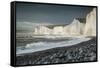 Birling Gap and the Seven Sisters chalk cliffs, East Sussex, South Downs National Park, England-Ben Pipe-Framed Stretched Canvas