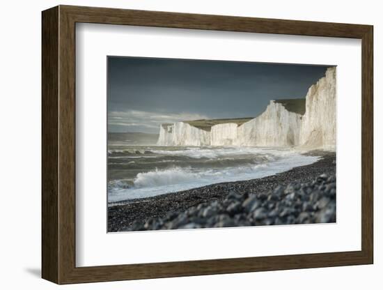 Birling Gap and the Seven Sisters chalk cliffs, East Sussex, South Downs National Park, England-Ben Pipe-Framed Photographic Print