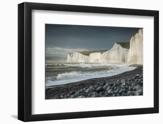 Birling Gap and the Seven Sisters chalk cliffs, East Sussex, South Downs National Park, England-Ben Pipe-Framed Photographic Print