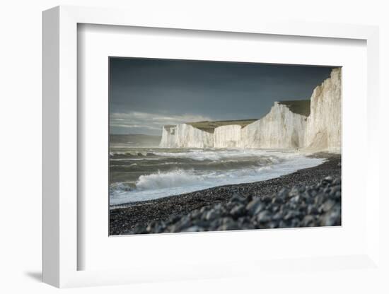 Birling Gap and the Seven Sisters chalk cliffs, East Sussex, South Downs National Park, England-Ben Pipe-Framed Photographic Print