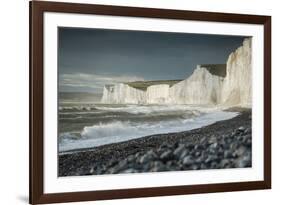 Birling Gap and the Seven Sisters chalk cliffs, East Sussex, South Downs National Park, England-Ben Pipe-Framed Photographic Print